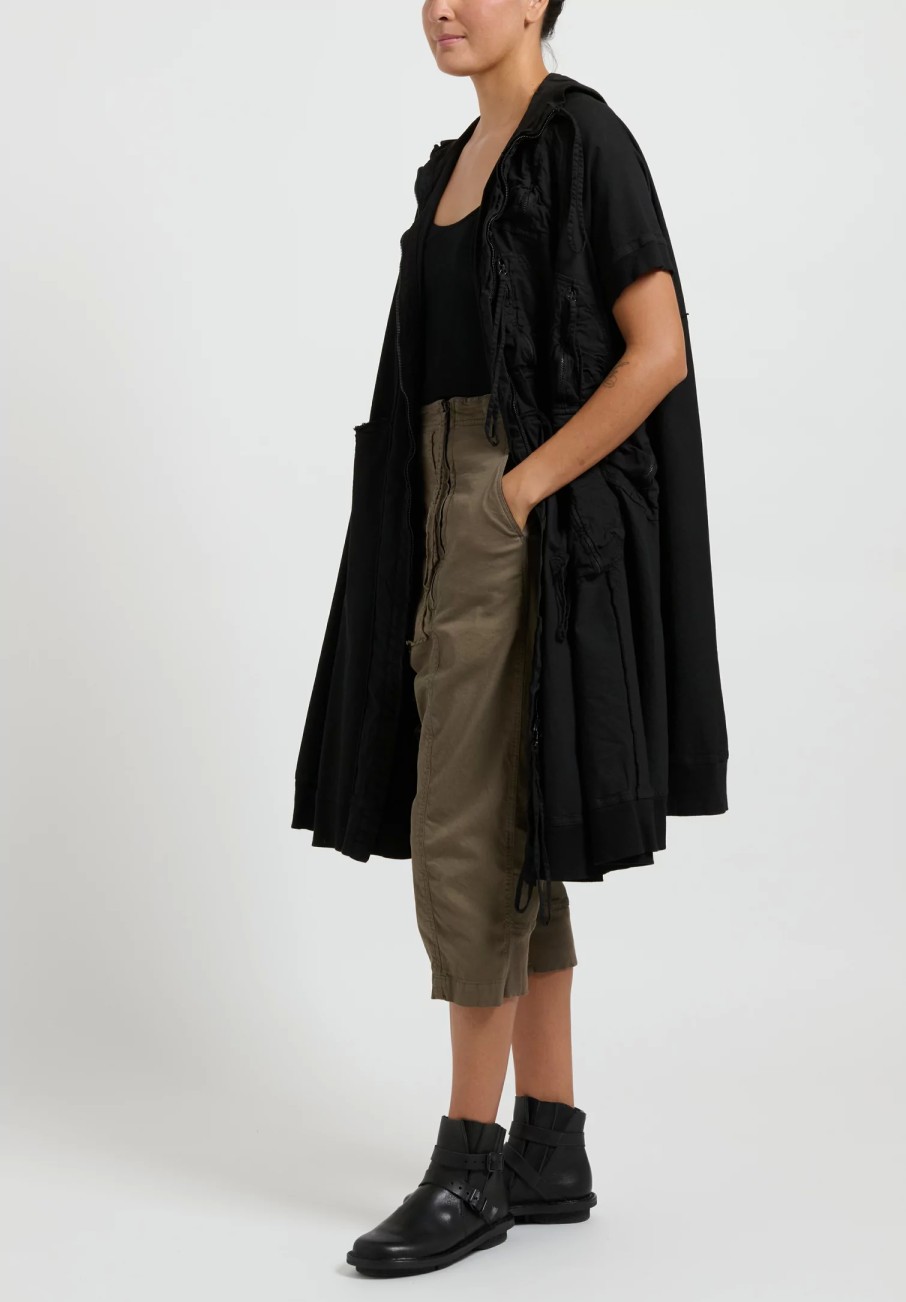 Rundholz Dip Coats & Dusters | Short Sleeve Patch & Pocket Coat In Black