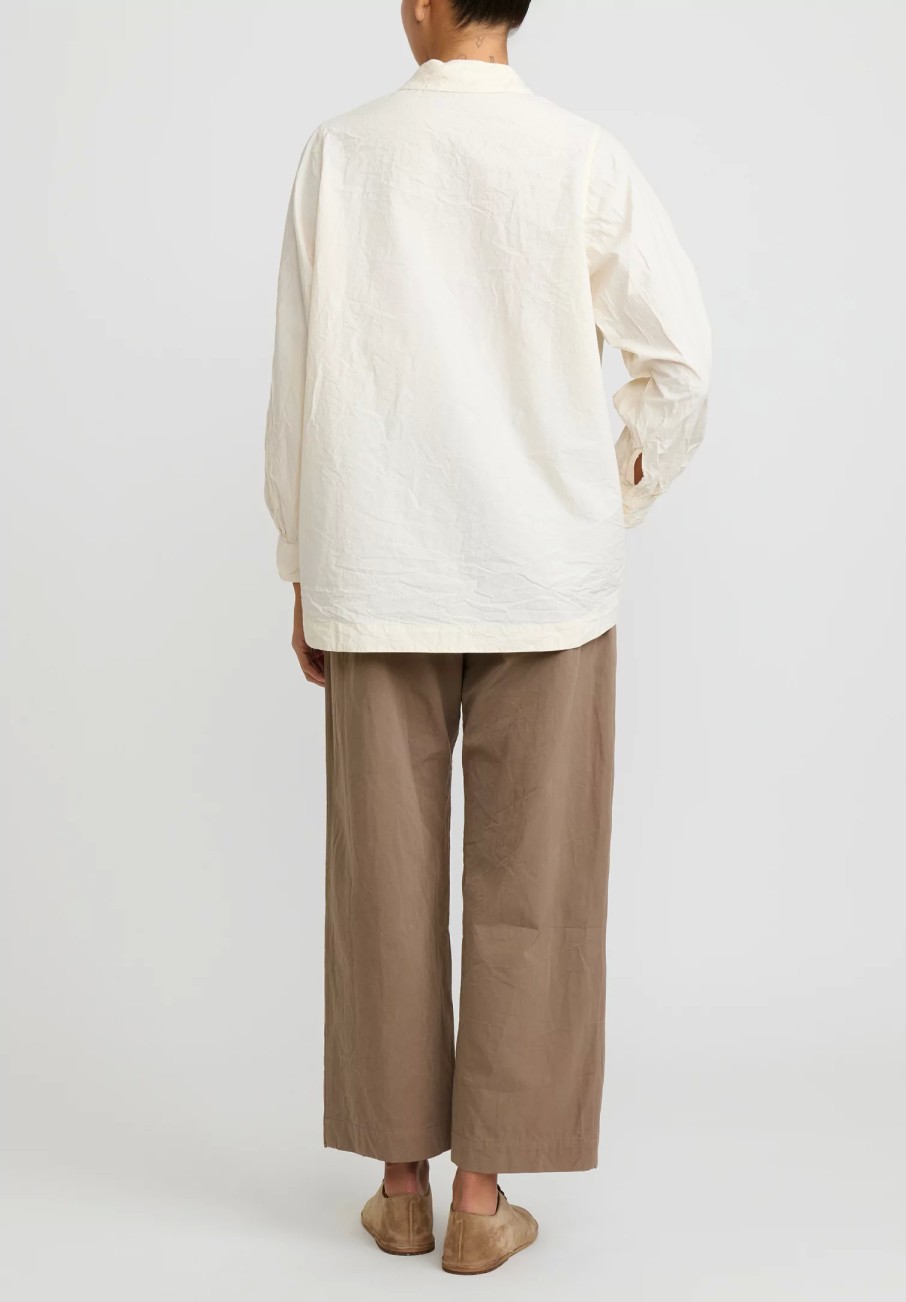 Casey Casey Shirts & Blouses | Light Paper Cotton Atoll Shirt In Natural Cream