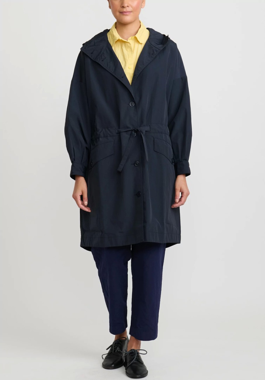 Casey Casey Coats & Dusters | Hooded ''Stanley'' Parka In Ink Blue