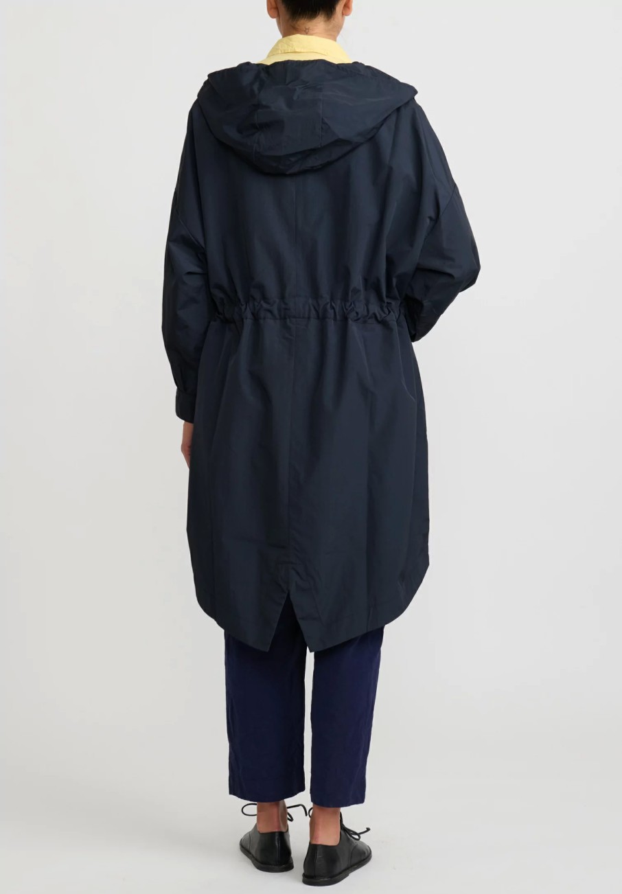 Casey Casey Coats & Dusters | Hooded ''Stanley'' Parka In Ink Blue