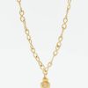 Tovi Farber Necklaces | 18K, Oval Link Necklace With Diamond Pendant