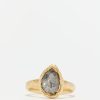 Ellis Mhairi Cameron Rings | 14K, Salt & Pepper Pear Cut Diamond Ring