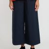 Daniela Gregis Pants | Washed Cotton Wide Leg Pigiama Pants In Blue