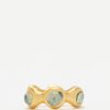 Prounis Rings | 22K, Green Tumbled Sapphire Breccia Ring