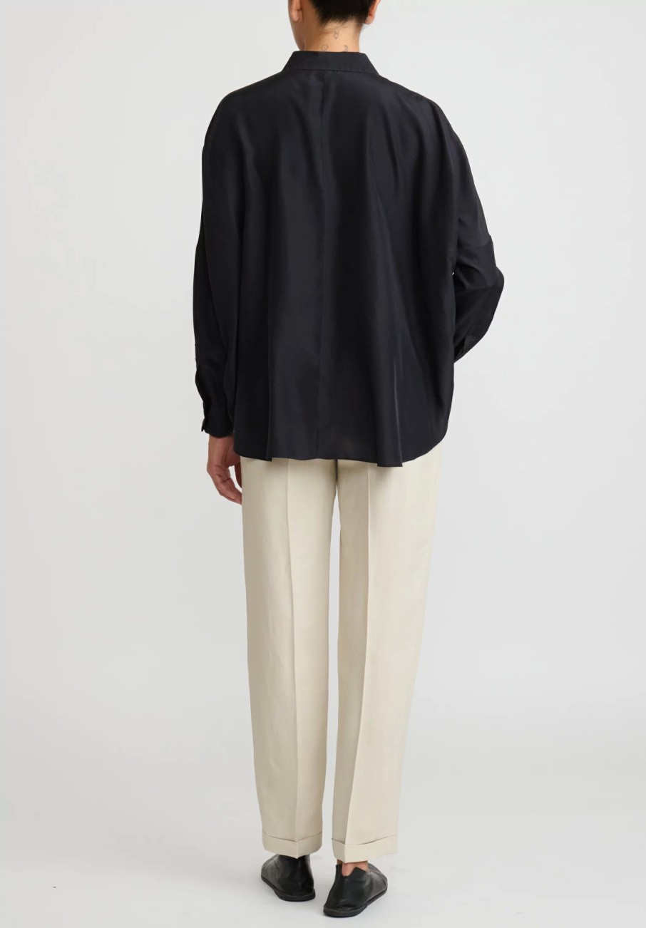 Antonelli Shirts & Blouses | Silk Cocco Shirt In Black