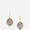 Prounis Earrings | 22K, Tahitian Pearl Baby Linea Earrings