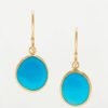 Lika Behar Earrings | 24K, ''Karin'' Sleeping Beauty Turquoise Earrings