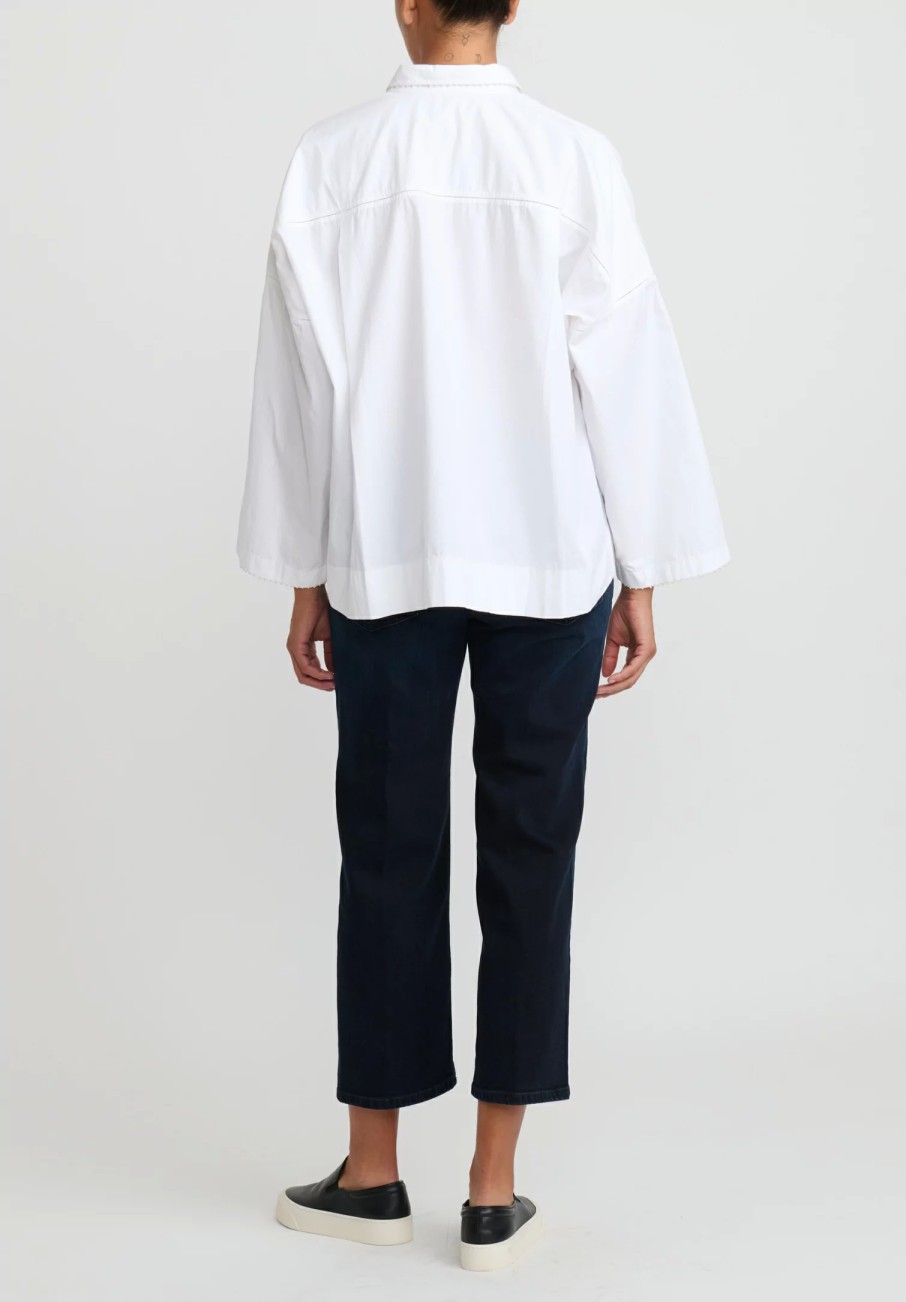 Péro Shirts & Blouses | Cotton Button Down Shirt In White