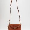 Campomaggi Handbags | Duo Of Riveted Shoulder Bags In Cognac Brown