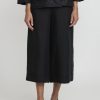 Daniela Gregis Pants | Linen Tognon Culottes In Black