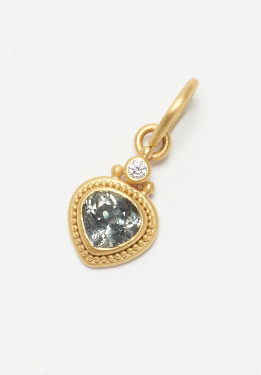 Denise Betesh Pendants | 22K, Gray Sapphire And Diamond Pendant