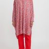 Daniela Gregis Dresses | Washed Cotton Uomo Larghissima Rosella Lavata Shirt Dress In Red, Multi Floral