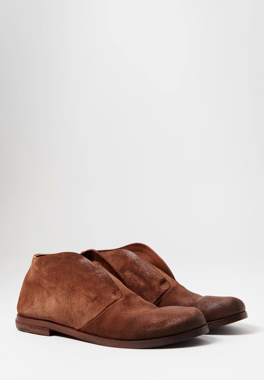 Marsèll Shoes | Suede Listello Slip-On Shoe In Basalto Brown