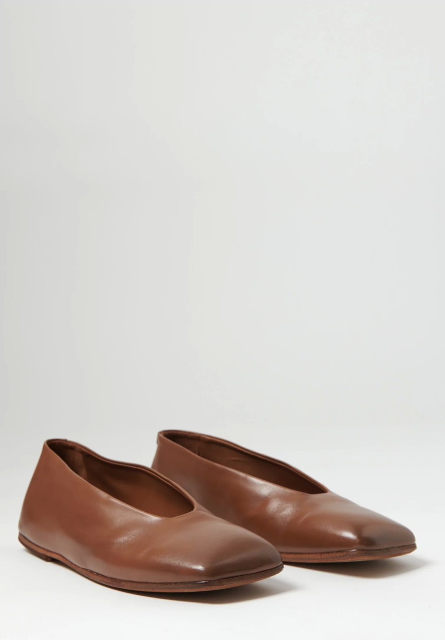 Marsèll Shoes | Spatolona Ballerina Slip-On In Walnut Brown