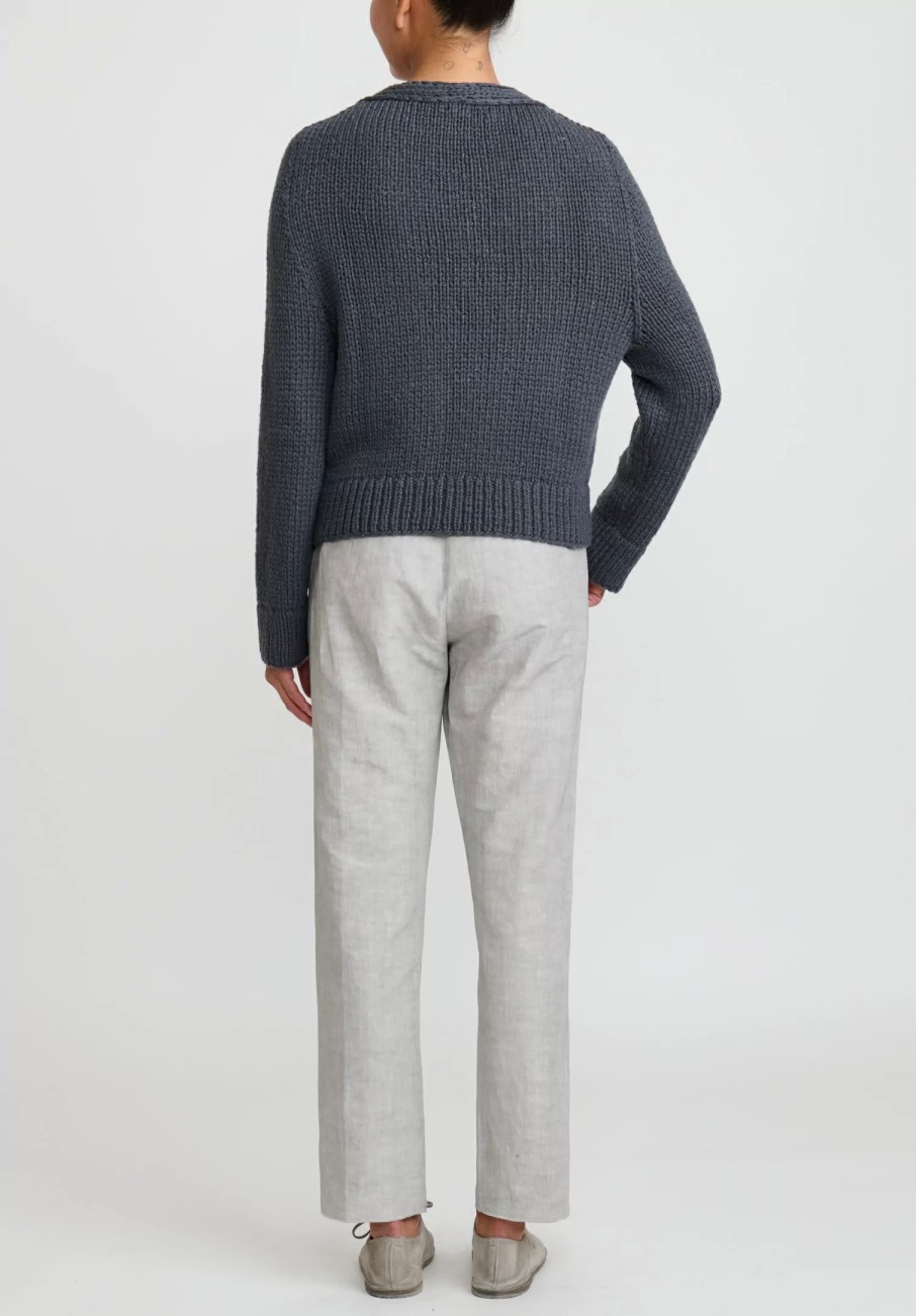 Wommelsdorff Knitwear | Hand Knit Cashmere Willa Cardigan In Vintage Grey