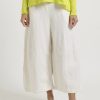 Gilda Midani Pants | Solid Linen And Silk Egg Pants In White