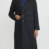 Umit Unal Coats & Dusters | Hand-Stitched Pinstripe Wool Coat In Blue & Black