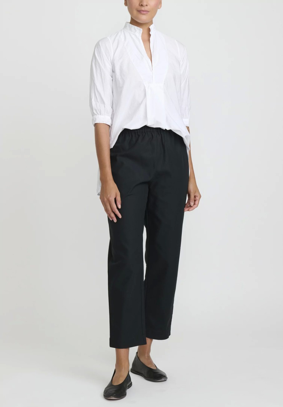 Daniela Gregis Pants | Cotton Twill Sigaretta Elastico Pants In Black