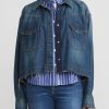 Sacai Denim | Shirt Jacket In Denim And Blue Stripe