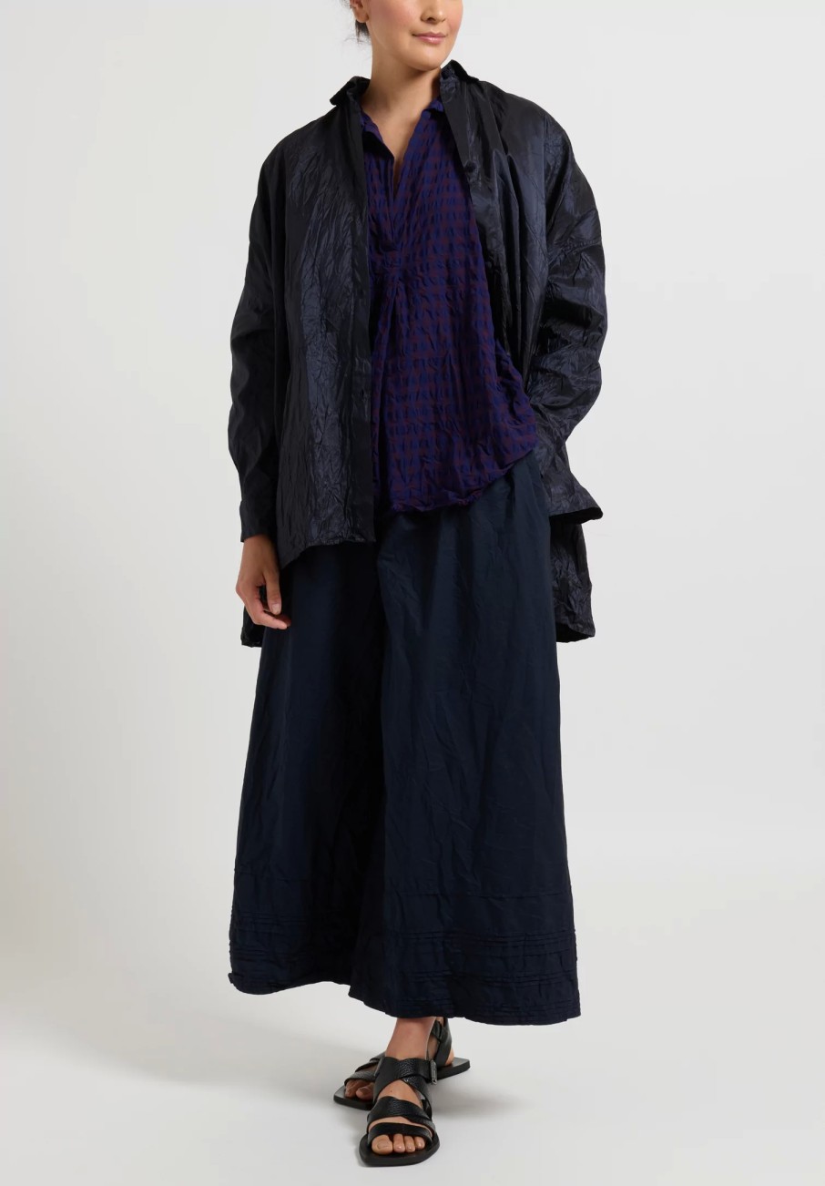 Daniela Gregis Pants | Washed Cotton Tognon Largo Campo Pants In Blu Navy