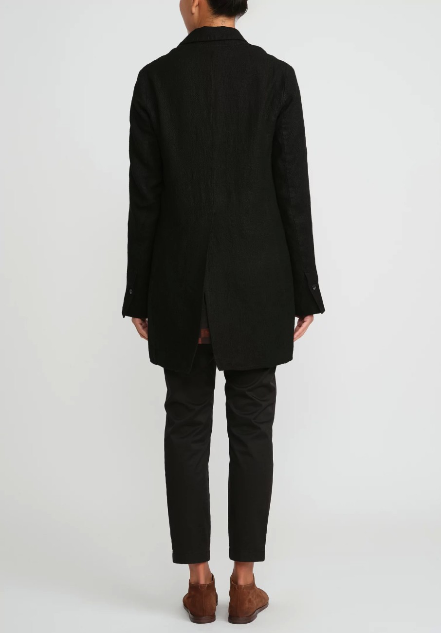 Masnada Jackets | Hemp And Virgin Wool Jacket In Black