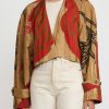 Uma Wang Jackets | Cropped Kady Jacket In Tan & Red