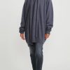 Frenckenberger Knitwear | Cashmere Long Grandpa Cardigan In Indigo Blue