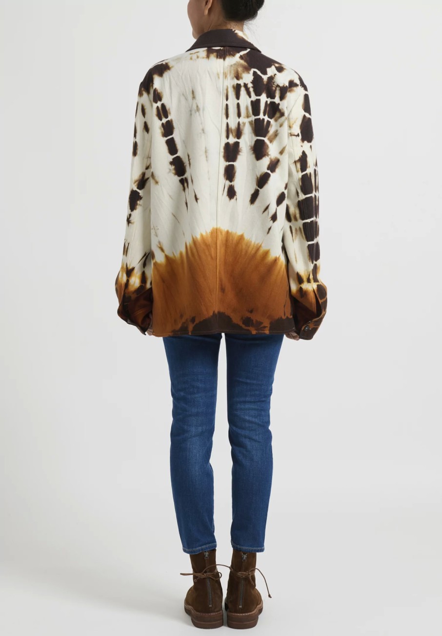 Jil Sander+ Jackets | Tie Dye Shirt Jacket In Natural & Brown