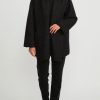 Lauren Manoogian Coats & Dusters | Double Face Coat In Black Melange & White Fleck