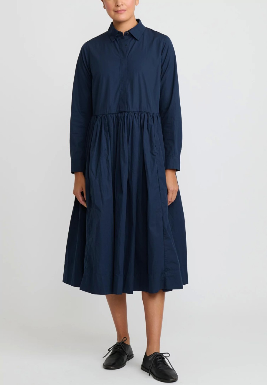 Casey Casey Dresses | Cotton Heylayanue Dress In Navy Blue