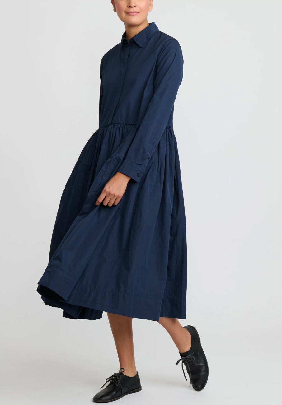 Casey Casey Dresses | Cotton Heylayanue Dress In Navy Blue