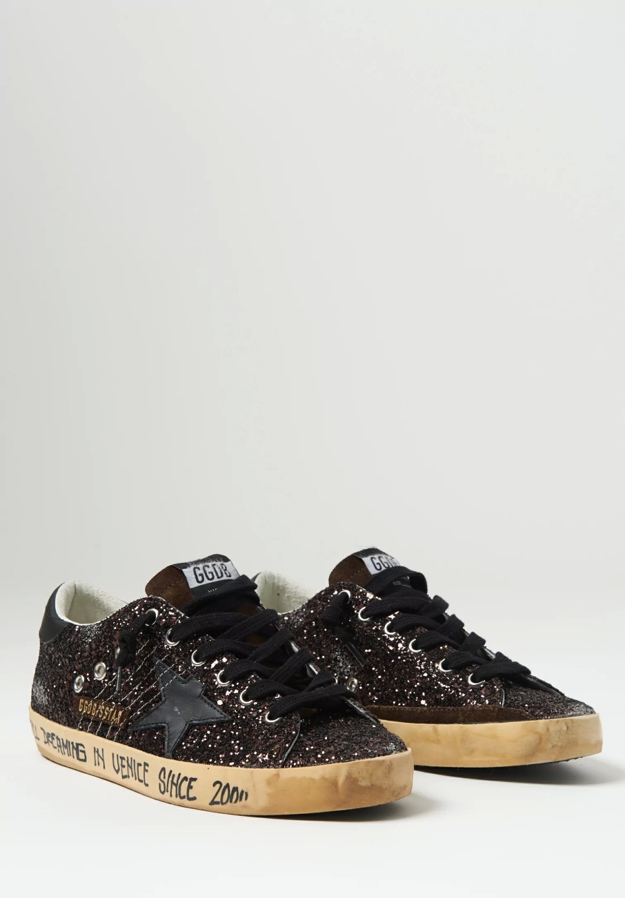 Golden Goose Sneakers | Super Star Sneaker With Suede Tongue In Coffee & Chocolate Brown