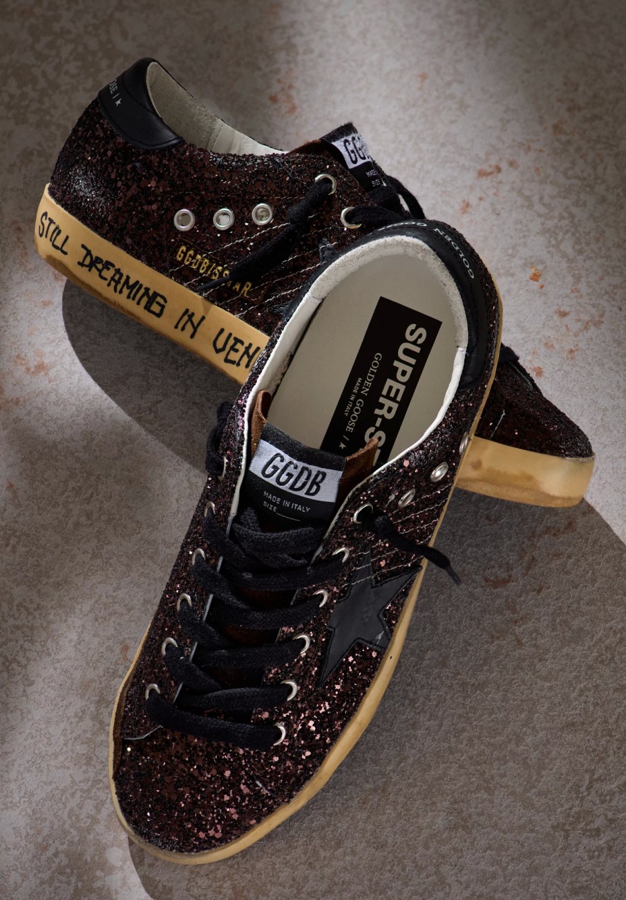 Golden Goose Sneakers | Super Star Sneaker With Suede Tongue In Coffee & Chocolate Brown