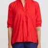 Daniela Gregis Tops | Washed Cotton Camicia Kora Top In Red