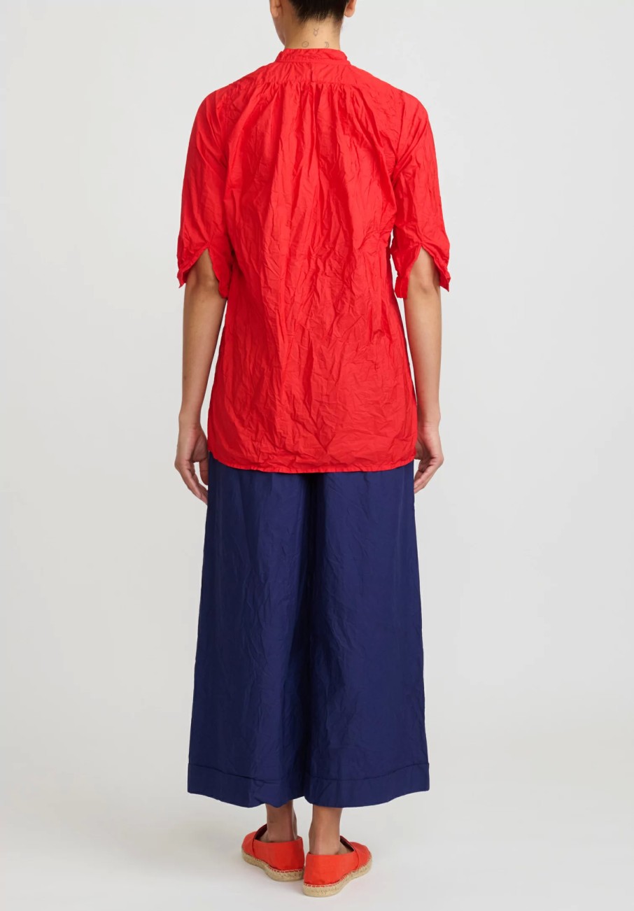 Daniela Gregis Tops | Washed Cotton Camicia Kora Top In Red