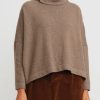 Daniela Gregis Knitwear | Cashmere Dolcevita Classic Turtleneck Sweater In Scuro Natural