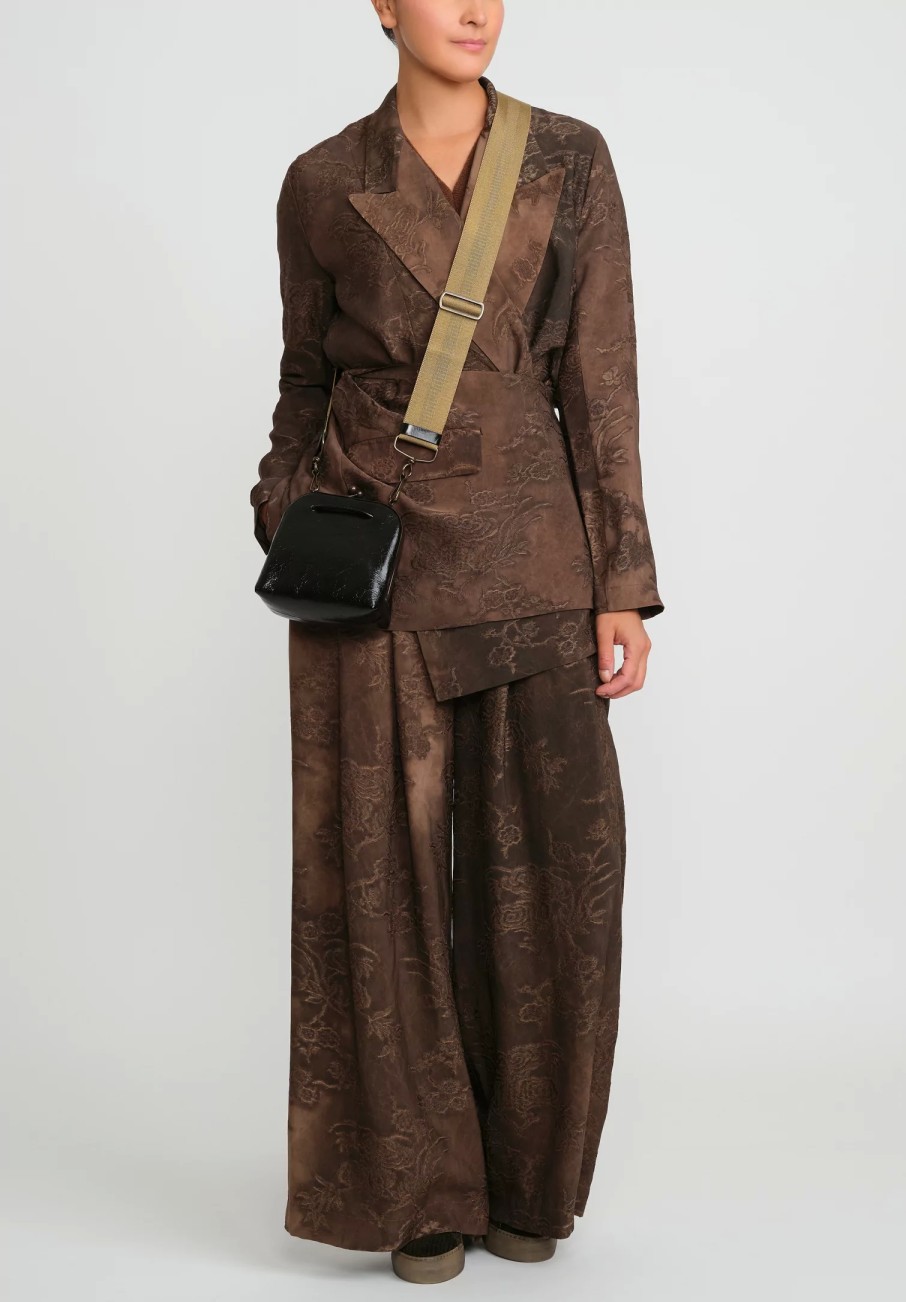 Uma Wang Jackets | Jacquard Khloe Jacket In Brown Rose