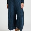 Gilda Midani Pants | Solid Linen And Silk Egg Pants In Last Blue