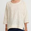 Injiri Tops | Cotton Embroidered Rasa Top In Ivory White