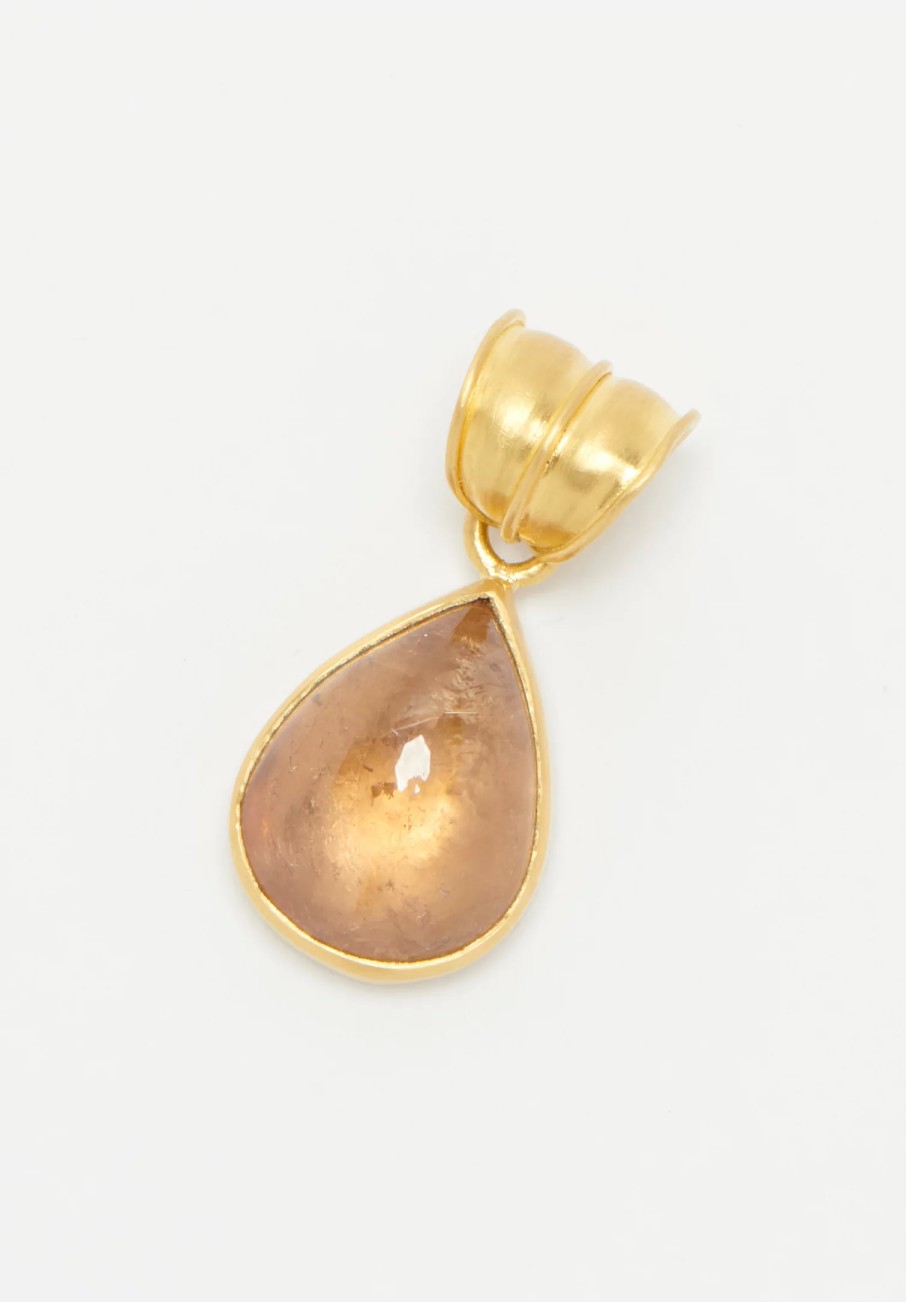 Prounis Pendants | 22K, Peach Tourmaline Pendant