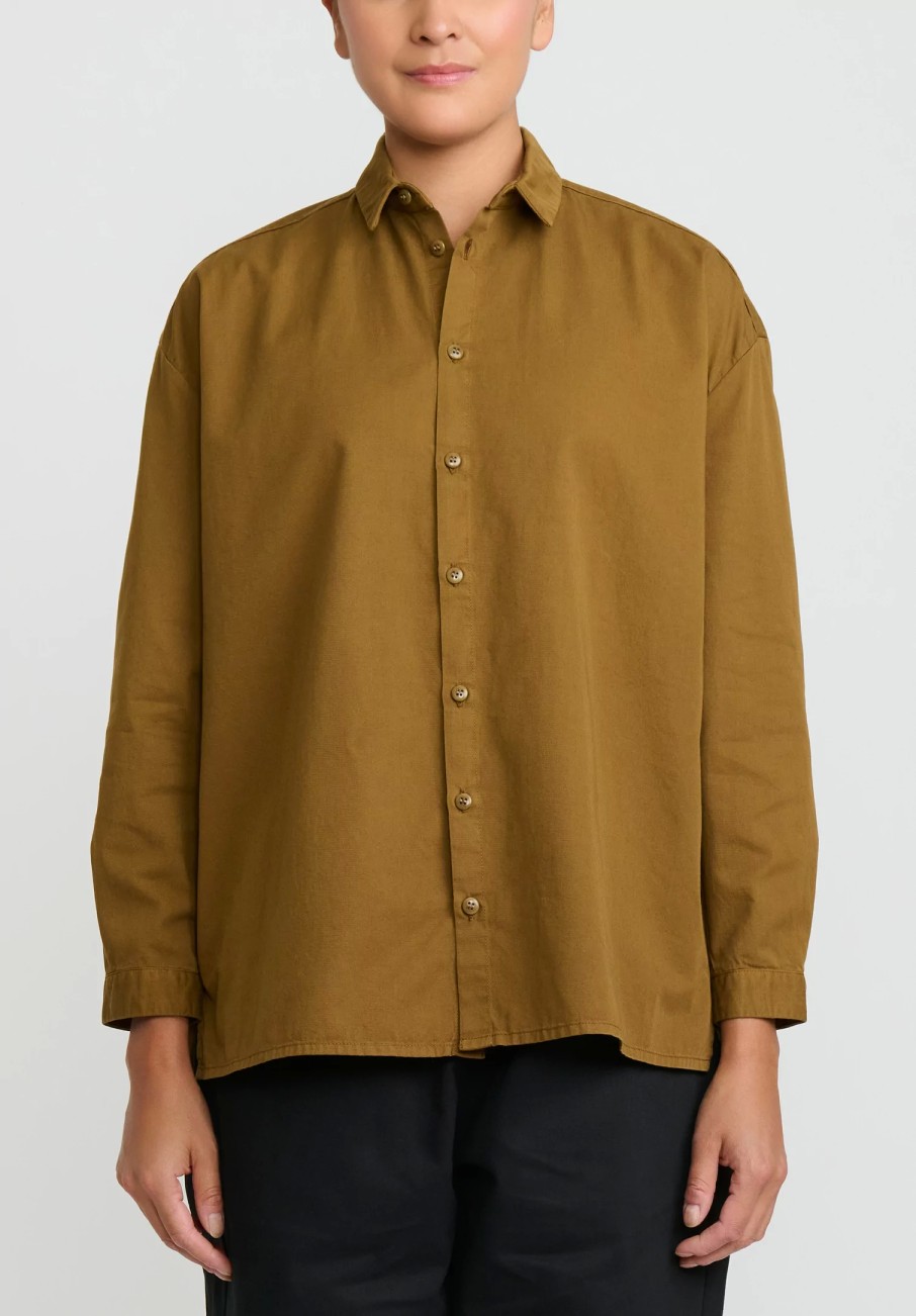 Toogood Shirts & Blouses | Cotton Twill Draughtsman Shirt In Bronze