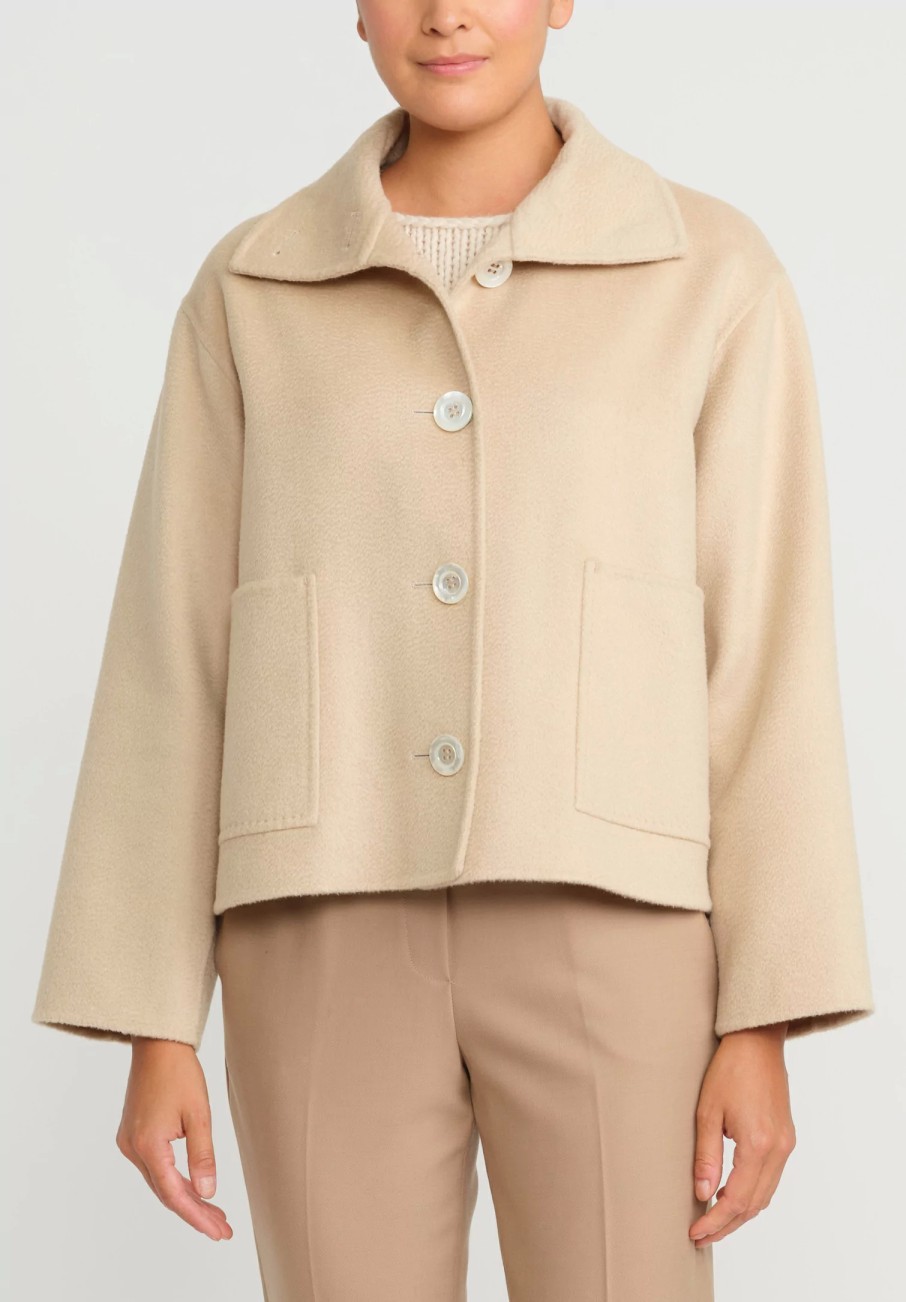 Nanna Pause Jackets | Baby Camel Hair Short Enid Jacket In Beige