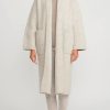 Lauren Manoogian Coats & Dusters | Double Face Long Coat In Carrara Cream