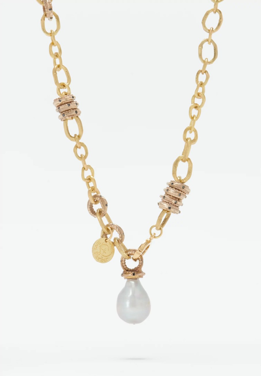 Tovi Farber Necklaces | 18K, Diamond Necklace With Pearl Pendant