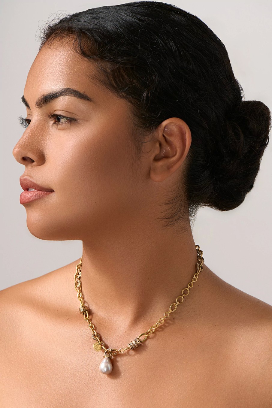 Tovi Farber Necklaces | 18K, Diamond Necklace With Pearl Pendant