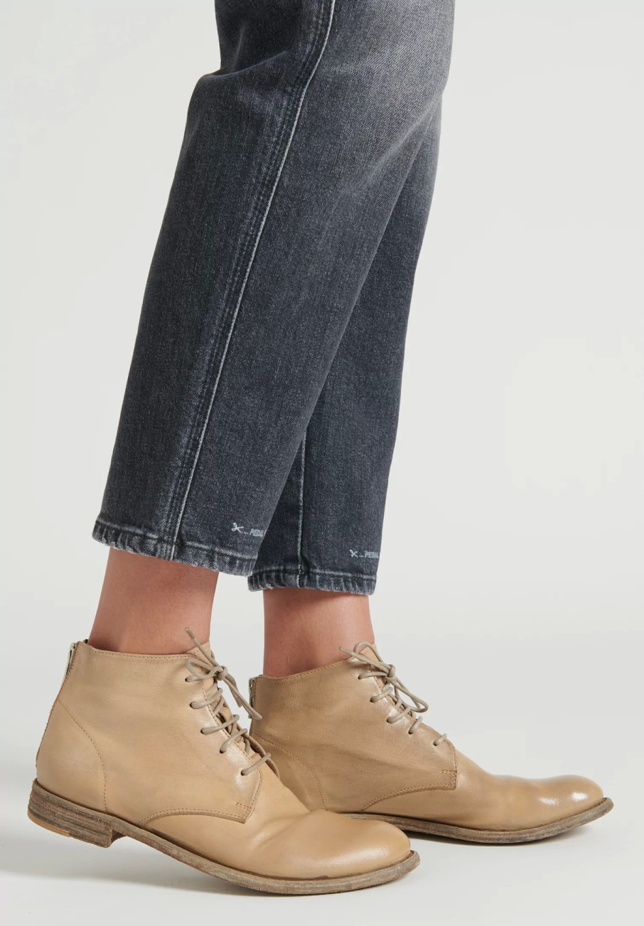 Officine Creative Boots | Lexikon Ignis T Leather Lace Up Bootie In Taupe Natural