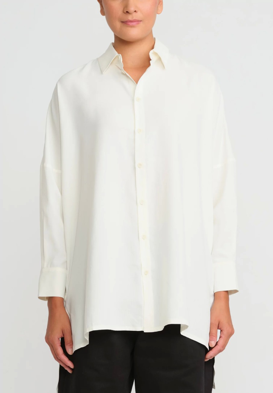 Toogood Shirts & Blouses | The Trawlerman Silk Shirt In Raw White