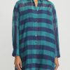 Péro Shirts & Blouses | Wool Gingham Shirt In Green & Blue