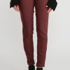 Rundholz Black Label Pants | Linen Cotton Stretch Skinny Pants In Red Wood