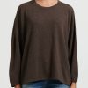 Hania New York Knitwear | Short Sasha Sweater In Porcupine Brown